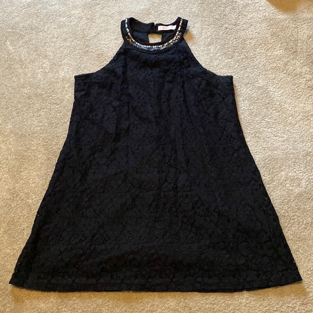 Black lace dress.